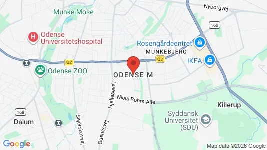 Kontorlokaler til salg i Odense M - kort over placeringen