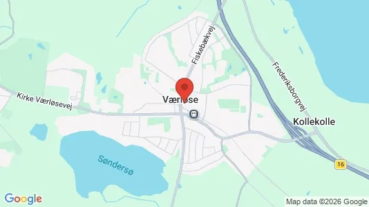 Hoteller til salg i Værløse - kort over placeringen