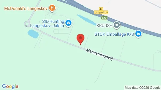 Erhvervsgrunde til salg i Langeskov - kort over placeringen