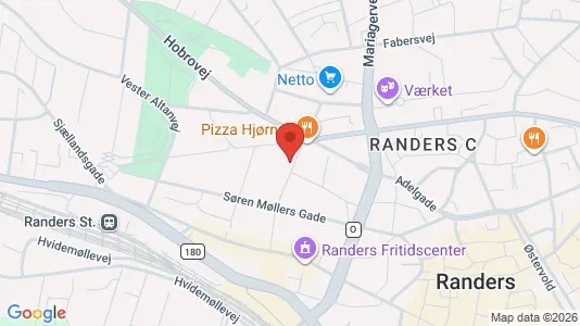 Boligudlejningsejendomme til salg i Randers C - kort over placeringen