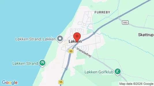Hoteller til salg i Løkken - kort over placeringen