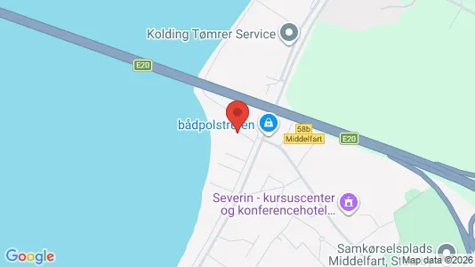 Boligudlejningsejendomme til salg i Middelfart - kort over placeringen