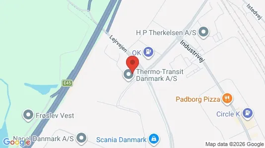 Lagerlokaler til salg i Padborg - kort over placeringen