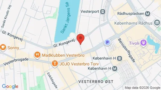 Lagerlokaler til salg i Vesterbro - kort over placeringen