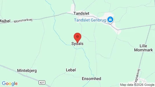 Butikslokaler til salg i Sydals - kort over placeringen