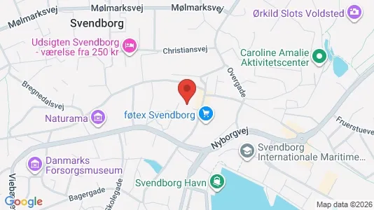 Erhvervsgrunde til salg i Svendborg - kort over placeringen