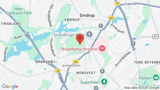 Erhvervslejemål til salg i København NV - kort over placeringen