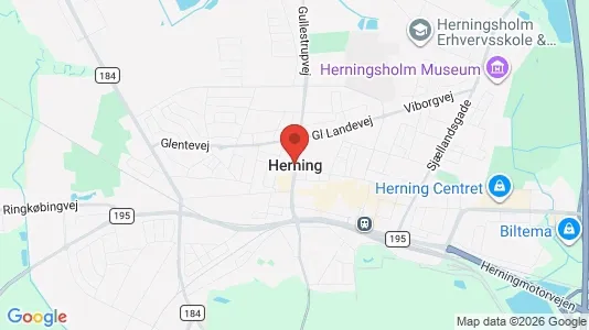 Kontorlokaler til salg i Herning - kort over placeringen