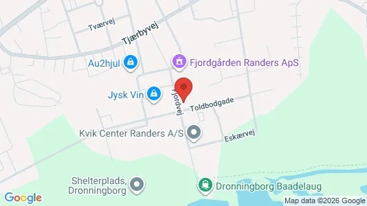 Lagerlokaler til salg i Randers NØ - kort over placeringen