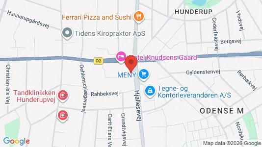 Erhvervsgrunde til salg i Odense M - kort over placeringen