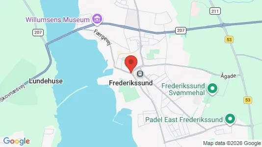 Lagerlokaler til salg i Frederikssund - kort over placeringen