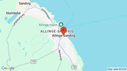Hoteller til salg i Allinge - kort over placeringen
