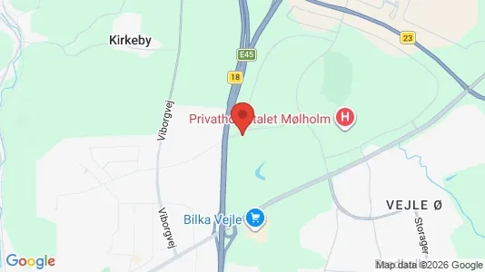 Erhvervsgrunde til salg i Vejle Centrum - kort over placeringen