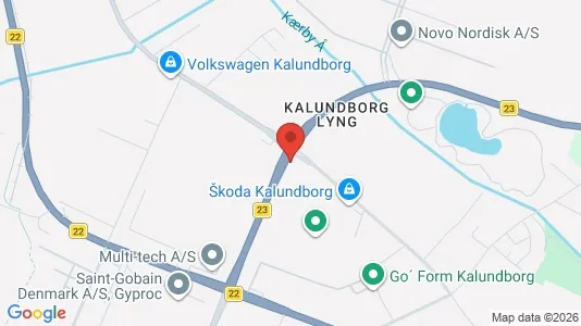 Erhvervslejemål til salg i Kalundborg - kort over placeringen