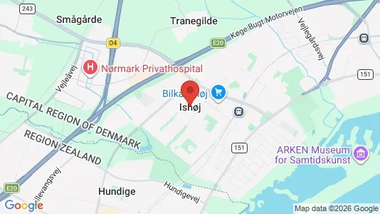 Erhvervslejemål til salg i Ishøj - kort over placeringen