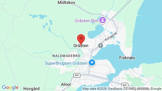 Butikslokaler til salg i Gråsten - kort over placeringen