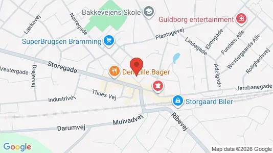 Erhvervslejemål til salg i Bramming - kort over placeringen