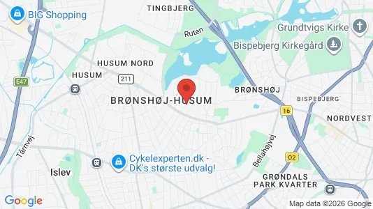 Erhvervslejemål til salg i Brønshøj - kort over placeringen