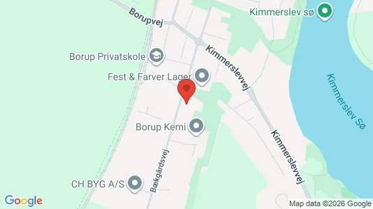 Lagerlokaler til salg i Borup - kort over placeringen
