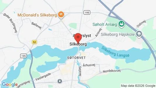 Butikslokaler til salg i Silkeborg - kort over placeringen