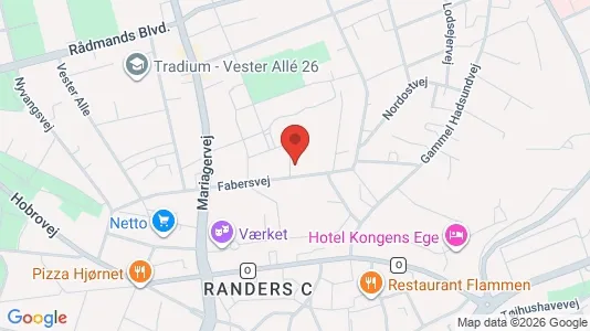Boligudlejningsejendomme til salg i Randers C - kort over placeringen