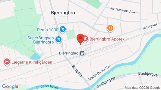 Boligudlejningsejendomme til salg i Bjerringbro - kort over placeringen