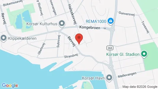 Boligudlejningsejendomme til salg i Korsør - kort over placeringen