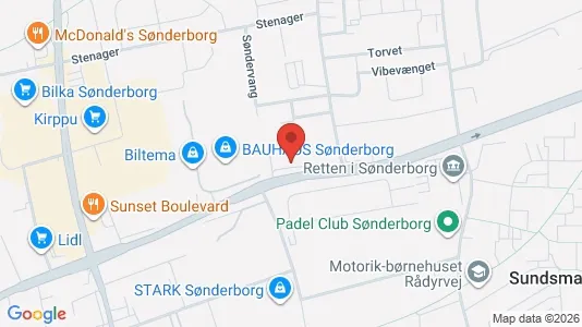 Lagerlokaler til salg i Sønderborg - kort over placeringen