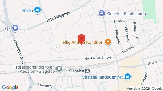 Boligudlejningsejendomme til salg i Slagelse - kort over placeringen