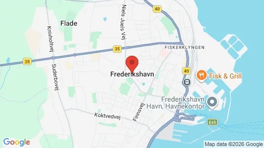 Boligudlejningsejendomme til salg i Frederikshavn - kort over placeringen