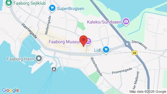 Boligudlejningsejendomme til salg i Faaborg - kort over placeringen