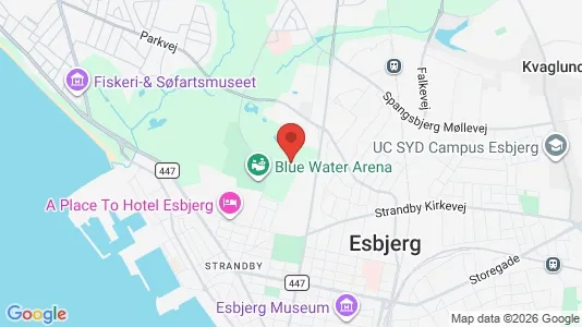Butikslokaler til salg i Esbjerg Centrum - kort over placeringen