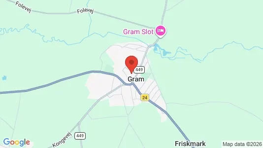 Erhvervslejemål til salg i Gram - kort over placeringen