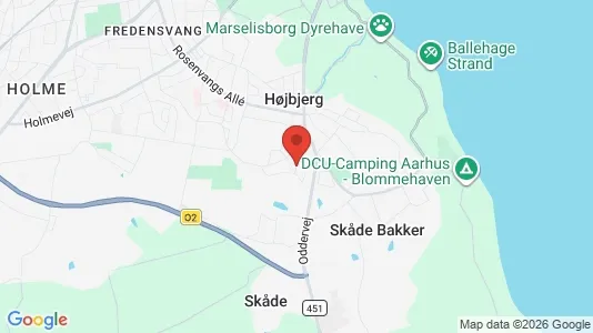 Hoteller til salg i Højbjerg - kort over placeringen