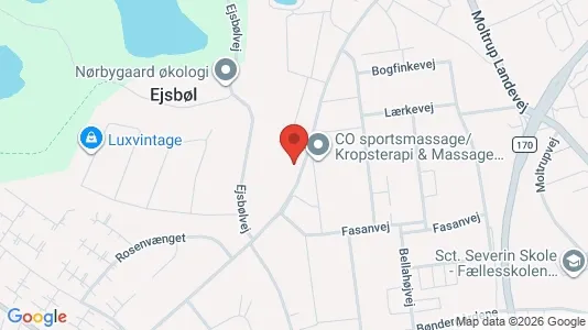 Kontorlokaler til salg i Haderslev - kort over placeringen