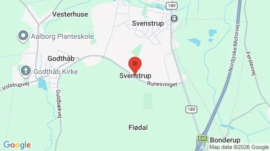 Butikslokaler til salg i Svenstrup J - kort over placeringen
