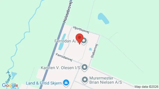 Lagerlokaler til salg i Skjern - kort over placeringen