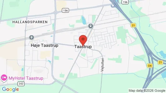 Butikslokaler til salg i Taastrup - kort over placeringen
