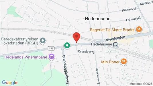 Erhvervslejemål til salg i Hedehusene - kort over placeringen
