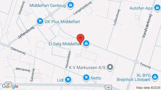 Lagerlokaler til salg i Middelfart - Foto fra Google Street View