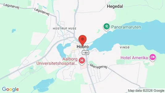 Erhvervslejemål til salg i Hobro - kort over placeringen