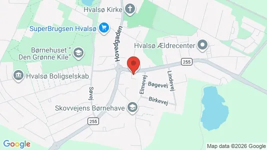 Erhvervslejemål til salg i Hvalsø - kort over placeringen
