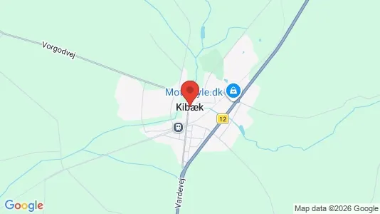 Hoteller til salg i Kibæk - kort over placeringen