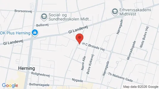 Boligudlejningsejendomme til salg i Herning - kort over placeringen
