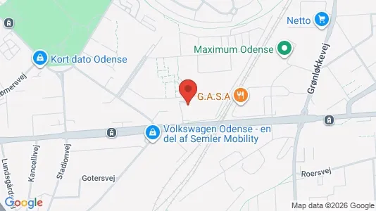 Kontorlokaler til salg i Odense V - kort over placeringen