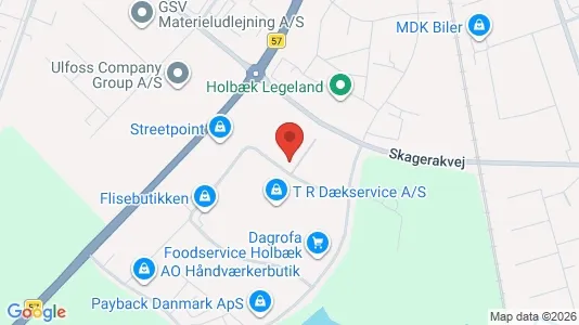 Lagerlokaler til salg i Holbæk - kort over placeringen