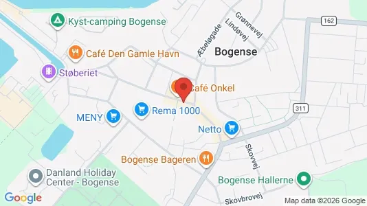 Erhvervslejemål til salg i Bogense - kort over placeringen