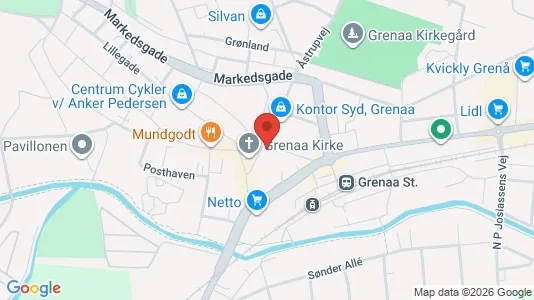 Erhvervslejemål til salg i Grenaa - kort over placeringen
