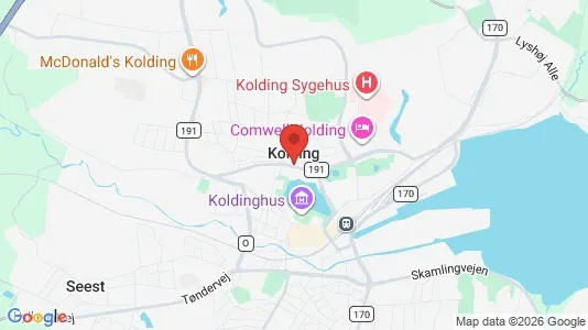Erhvervsgrunde til salg i Kolding - kort over placeringen
