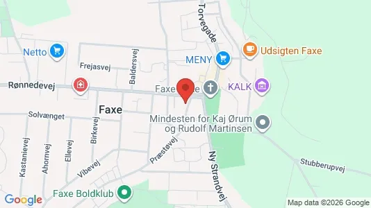 Boligudlejningsejendomme til salg i Faxe - kort over placeringen